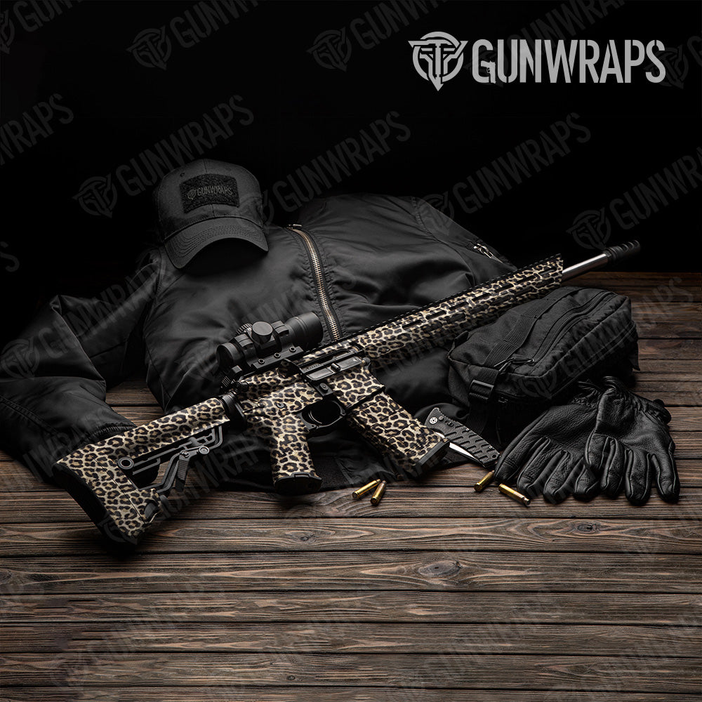 AR 15 Animal Print Leopard Gun Skin Vinyl Wrap
