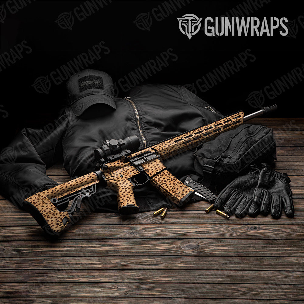 AR 15 Animal Print Cheetah Gun Skin Vinyl Wrap