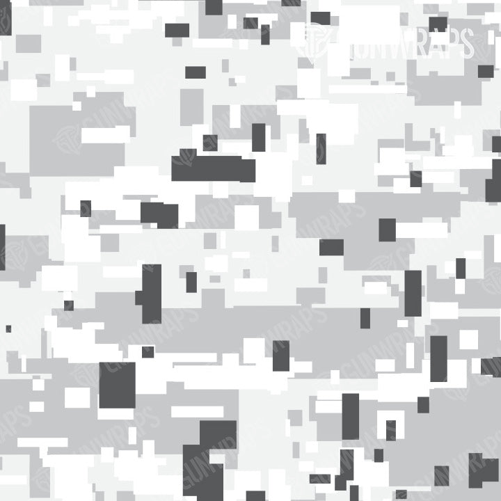 AR 15 Digital Snow Camo Gun Skin Vinyl Wrap