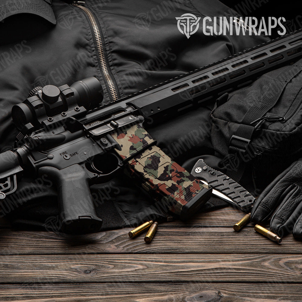 AR 15 Mag & Mag Well Cumulus Militant Copper Camo Gun Skin Vinyl Wrap