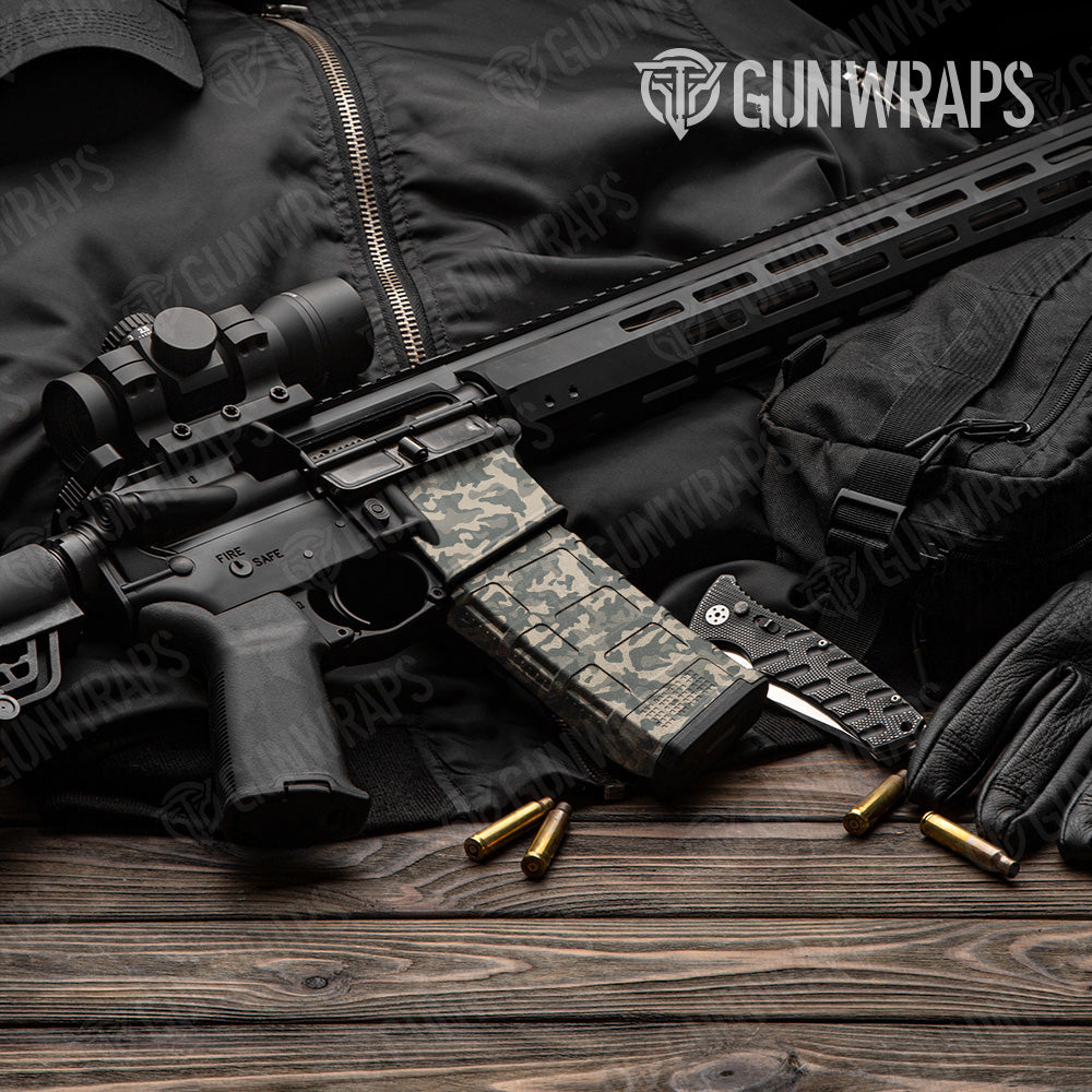 AR 15 Mag & Mag Well Classic Army Camo Gun Skin Vinyl Wrap