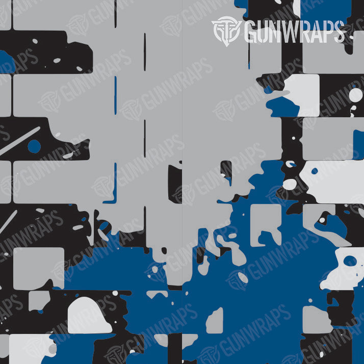 AR 15 Mag & Mag Well Broken Plaid Blue Camo Gun Skin Vinyl Wrap Sale