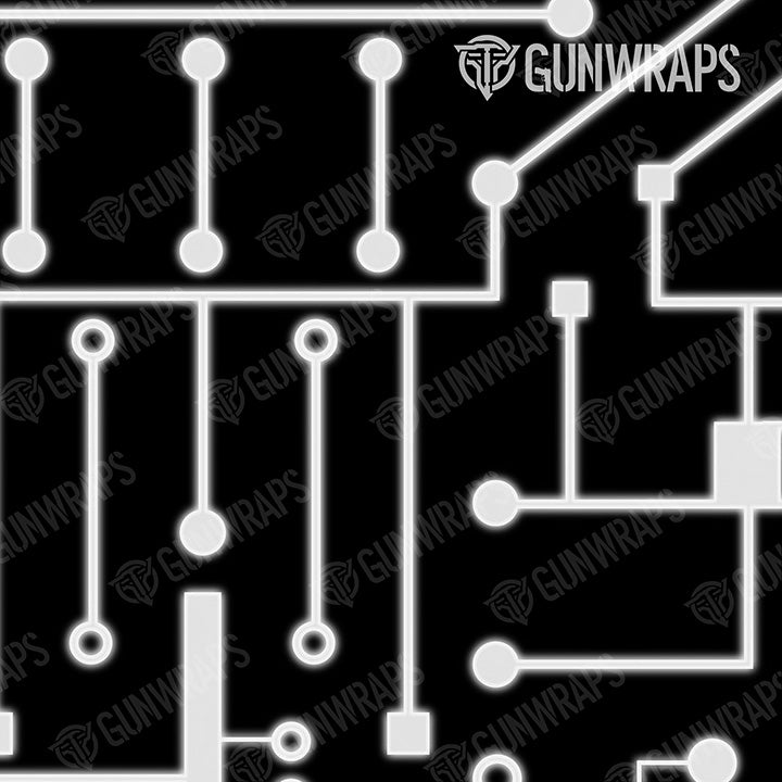 AR 15 Mag & Mag Well Circuit Board White Gun Skin Vinyl Wrap