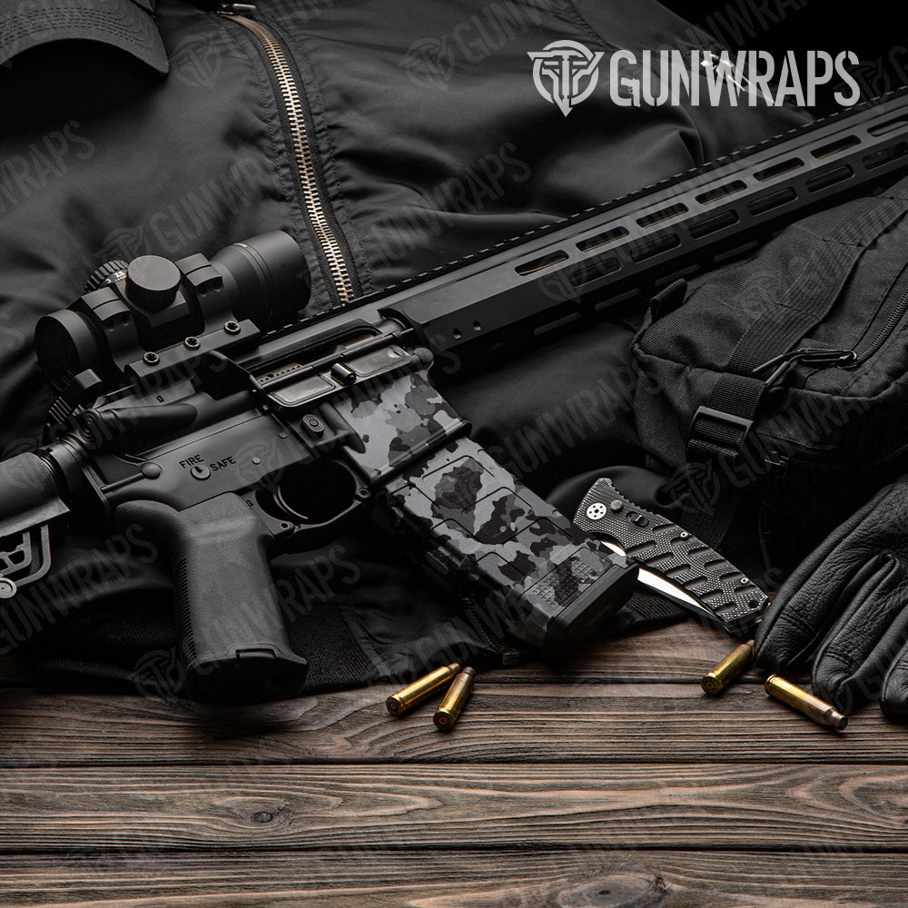 AR 15 Mag & Mag Well Cumulus Midnight Camo Gun Skin Vinyl Wrap Online Sale