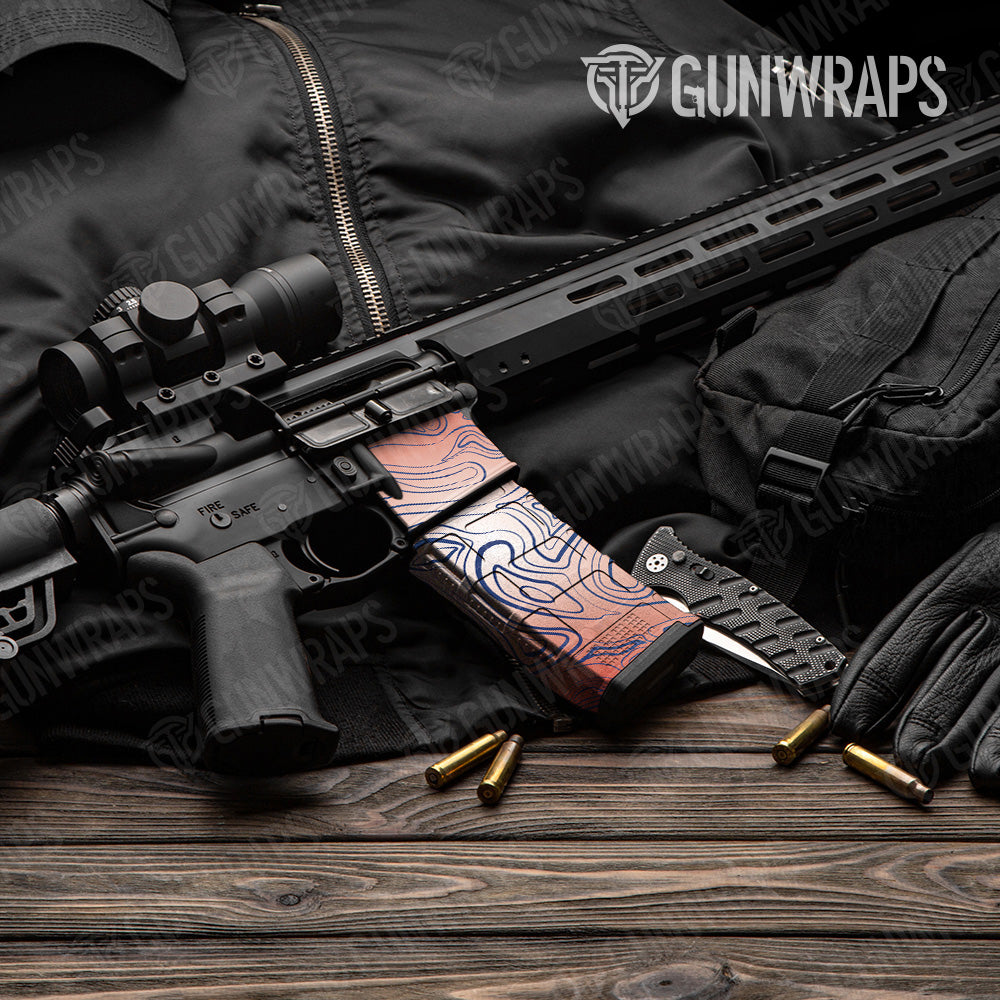 AR 15 Mag & Mag Well Damascus Patriot Gun Skin Vinyl Wrap