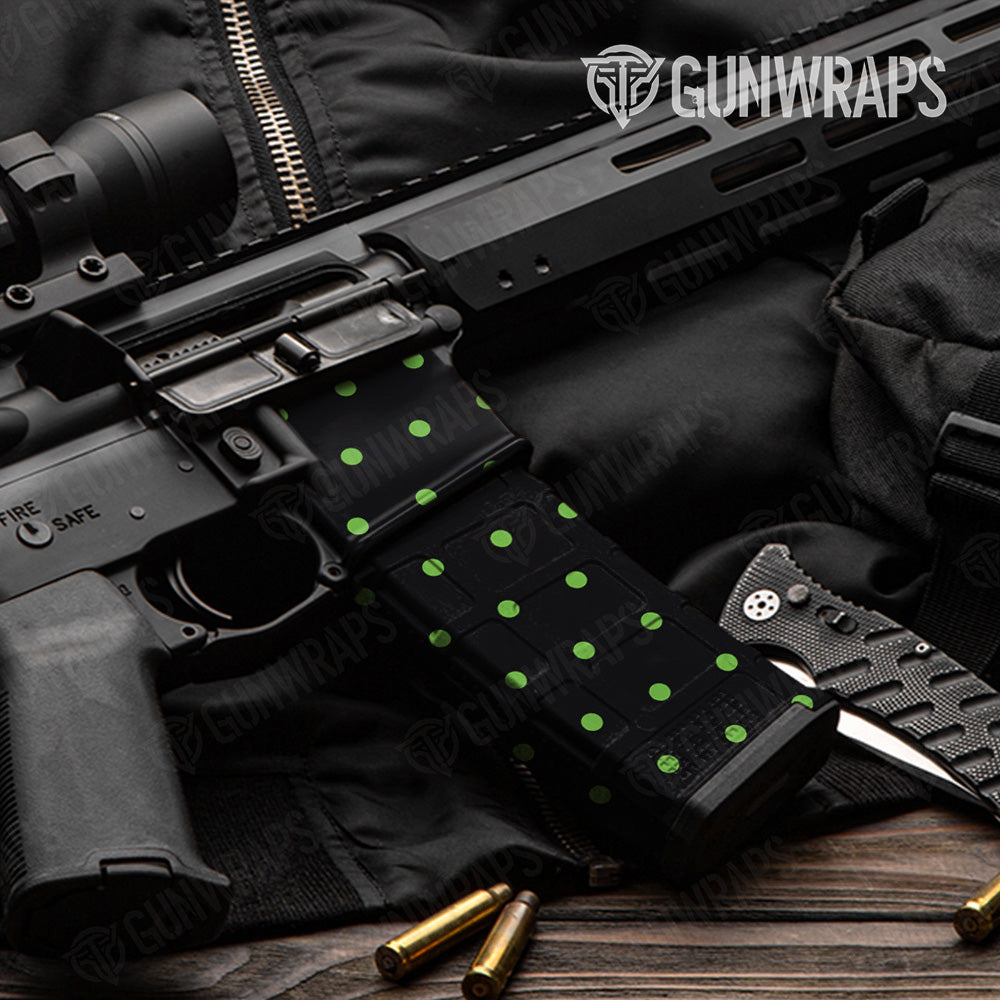 AR 15 Mag & Mag Well Dotted Metro Green Gun Skin Vinyl Wrap