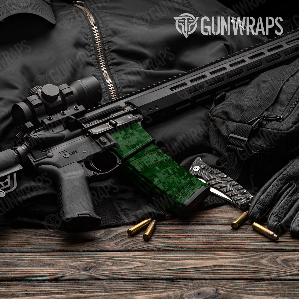 AR 15 Mag & Mag Well Digital Elite Green Camo Gun Skin Vinyl Wrap Online Hot Sale