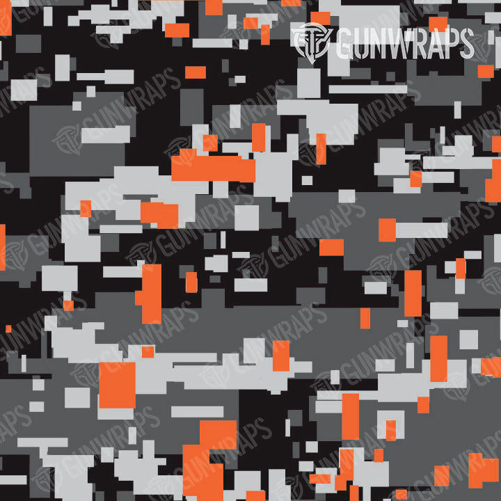 AR 15 Mag & Mag Well Digital Urban Orange Camo Gun Skin Vinyl Wrap Online Sale
