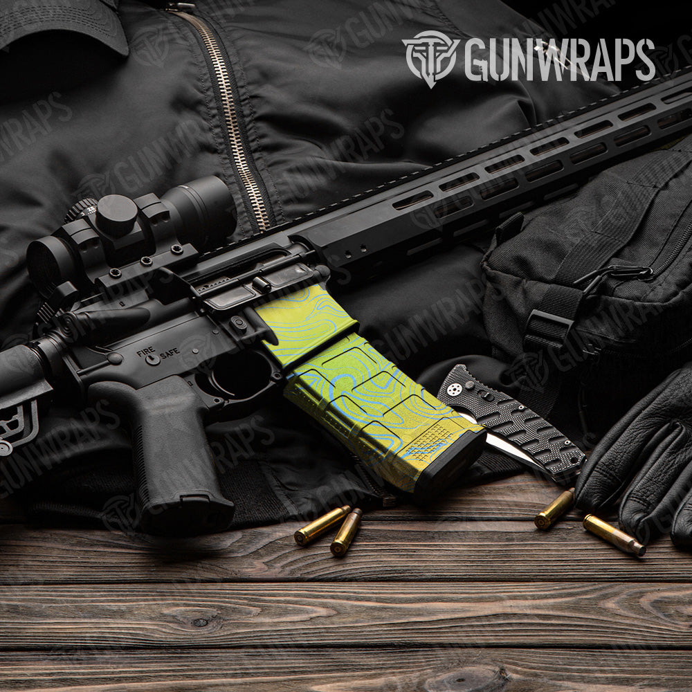 AR 15 Mag & Mag Well Damascus Carnival Gun Skin Vinyl Wrap