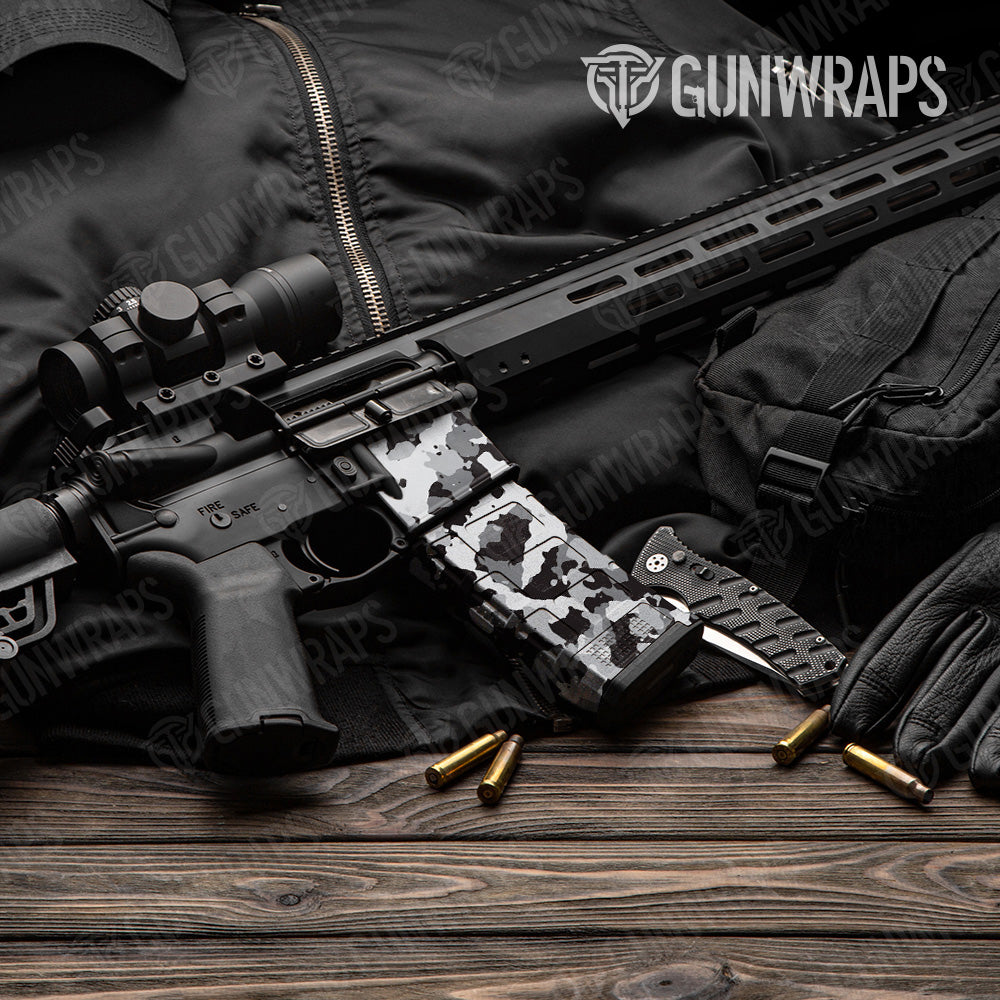 AR 15 Mag & Mag Well Cumulus Urban Night Camo Gun Skin Vinyl Wrap