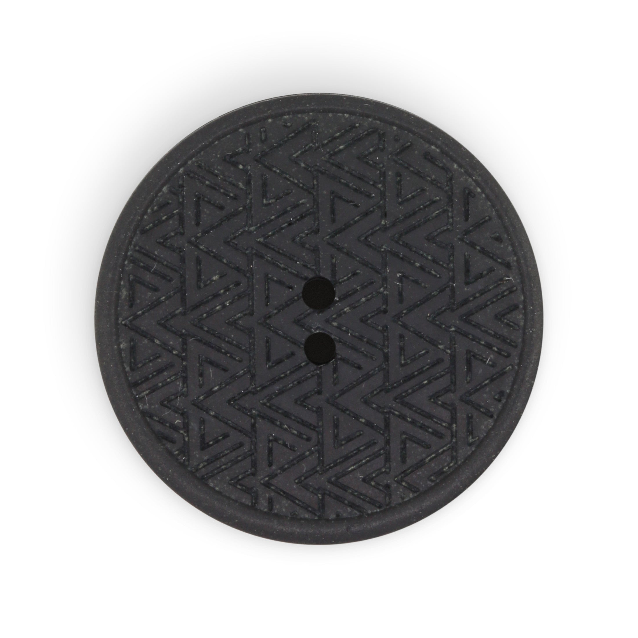 Recycled Hemp Geometric Round Button, 28mm