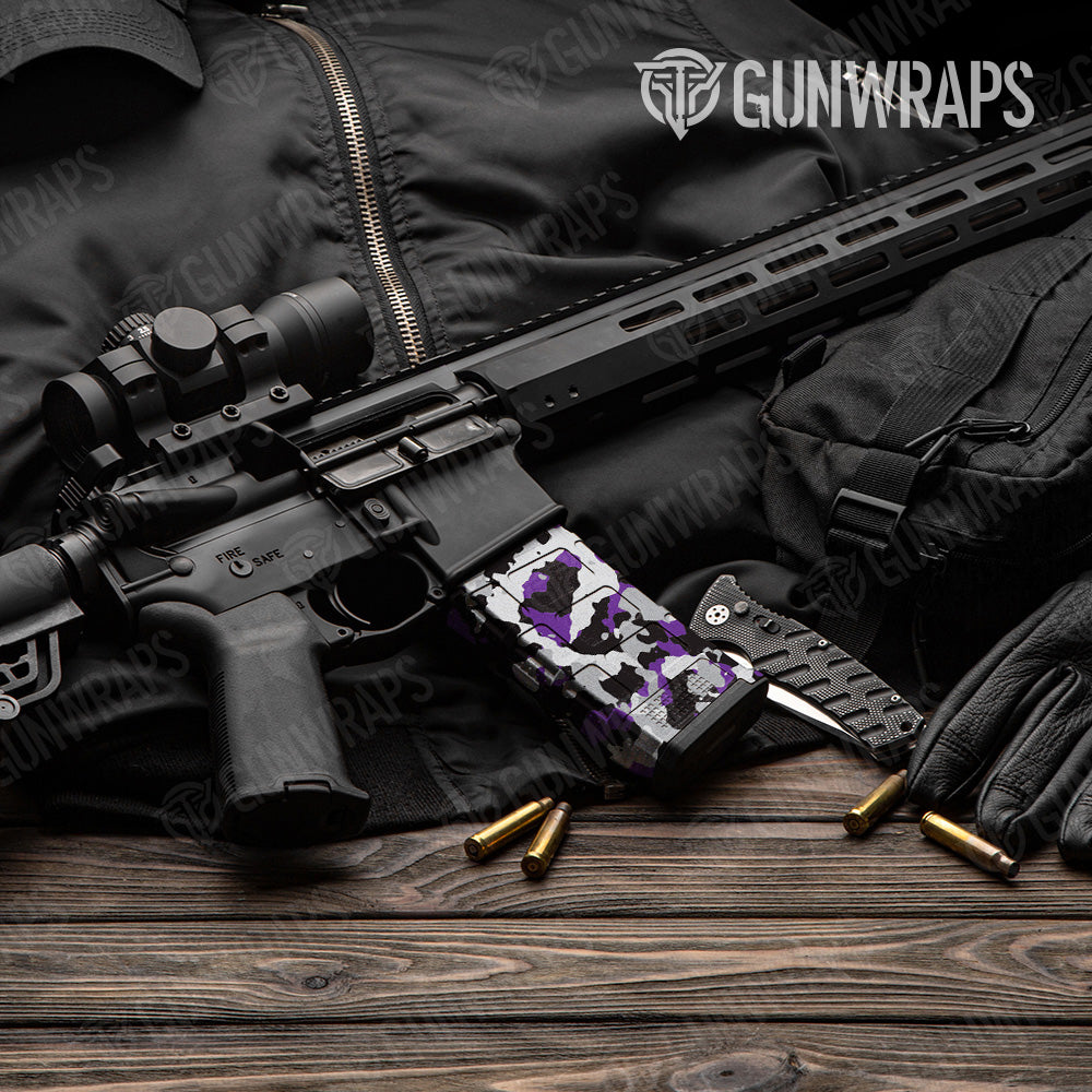 AR 15 Mag Cumulus Purple Tiger Camo Gun Skin Vinyl Wrap Online now