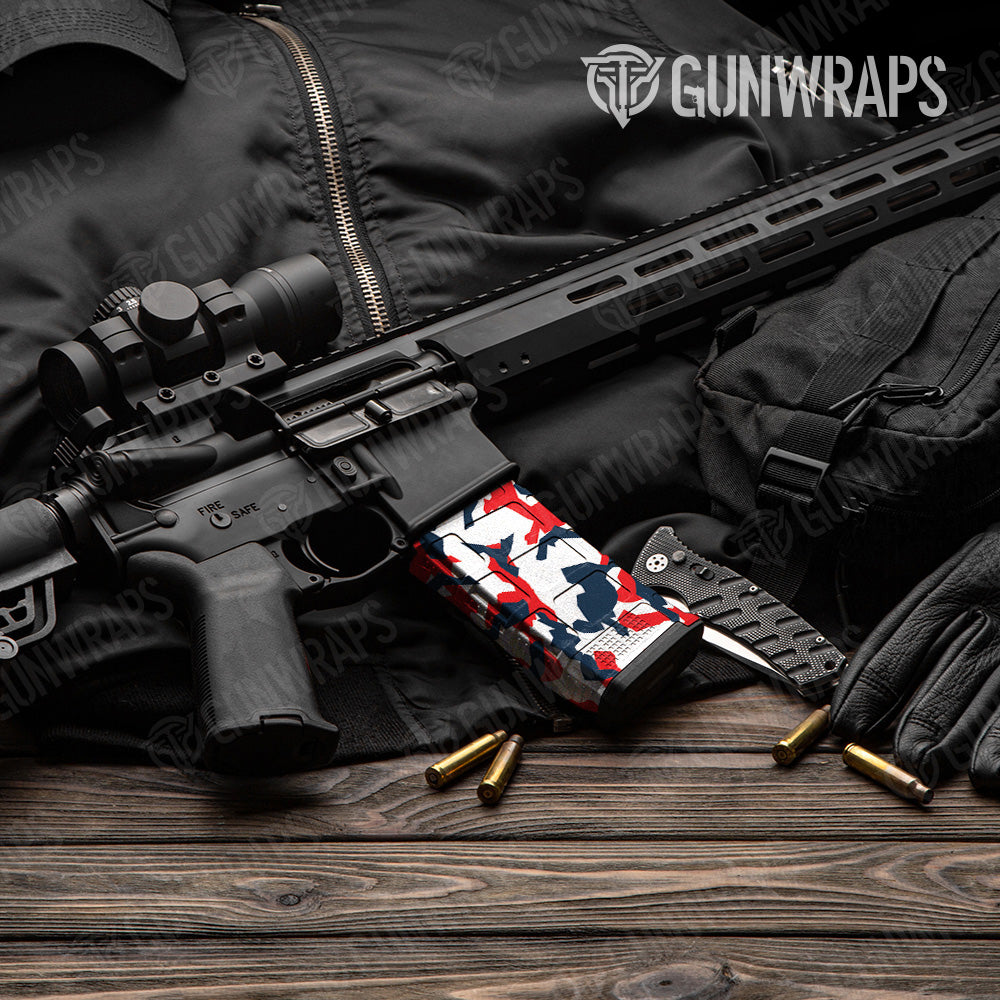 AR 15 Mag Erratic America Camo Gun Skin Vinyl Wrap Sale