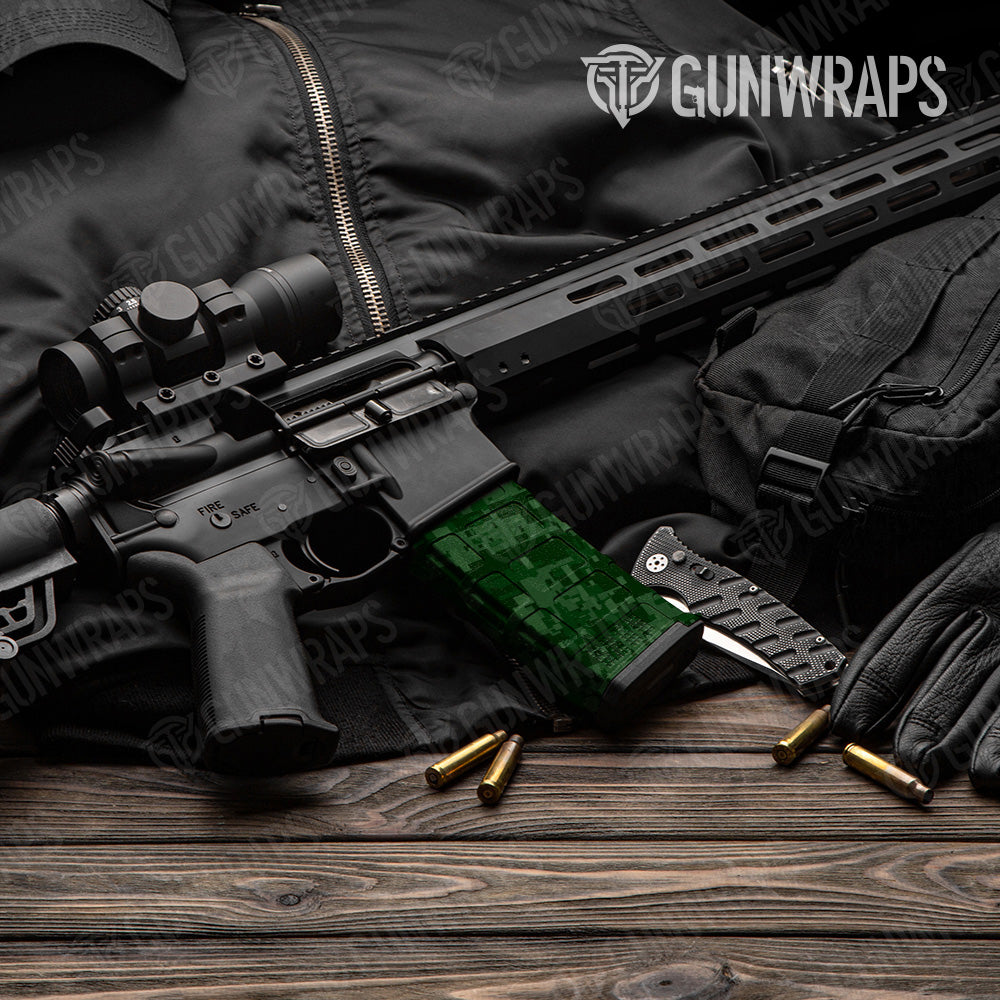 AR 15 Mag Digital Elite Green Camo Gun Skin Vinyl Wrap