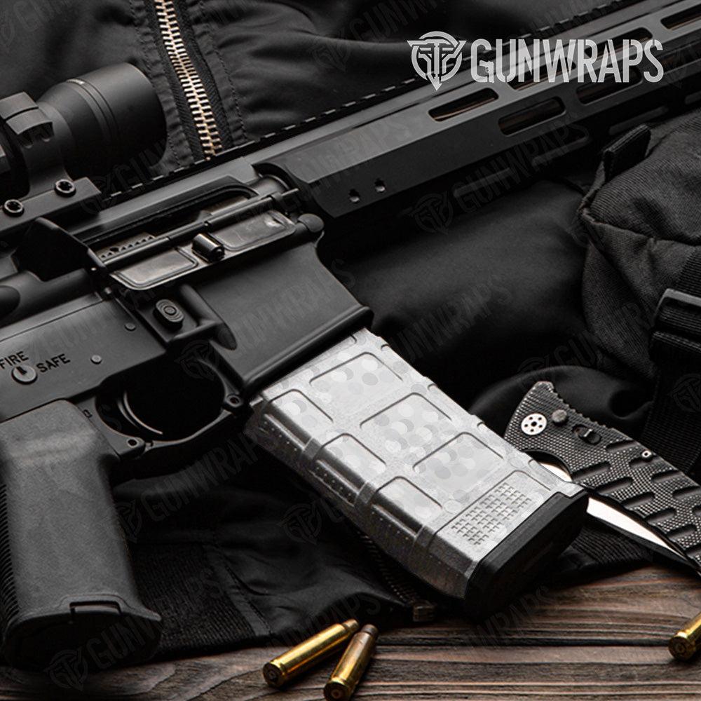 AR 15 Mag Eclipse Camo Elite White Gun Skin Vinyl Wrap