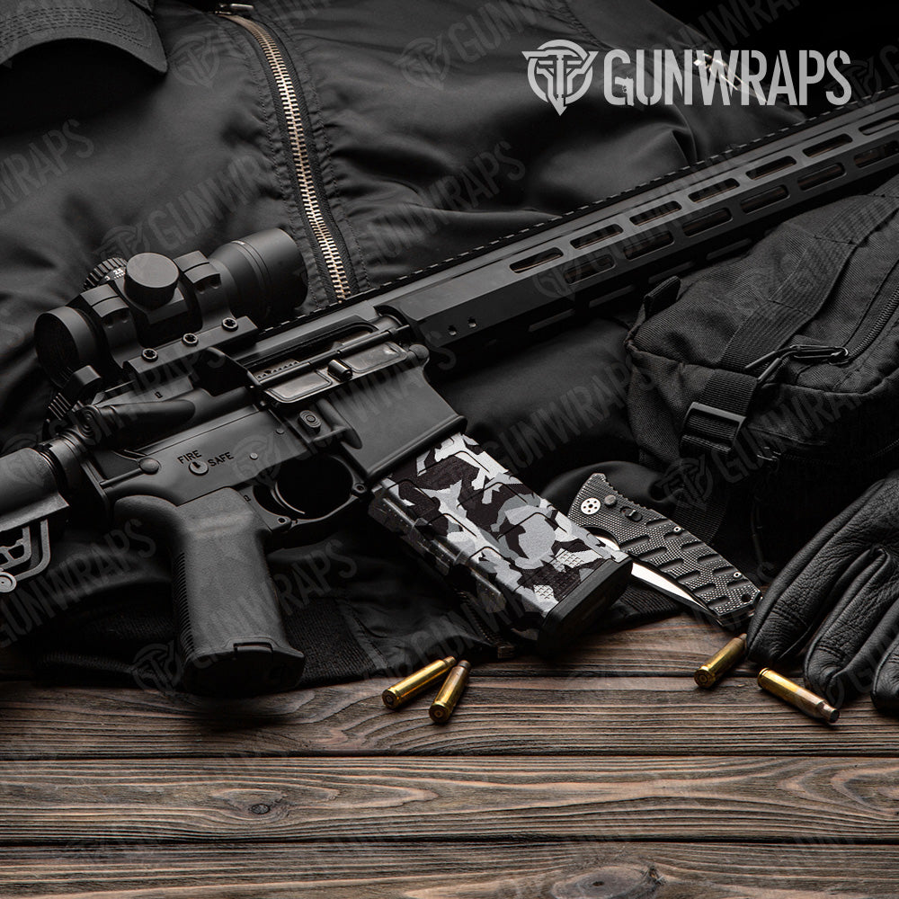 AR 15 Mag Erratic Urban Night Camo Gun Skin Vinyl Wrap