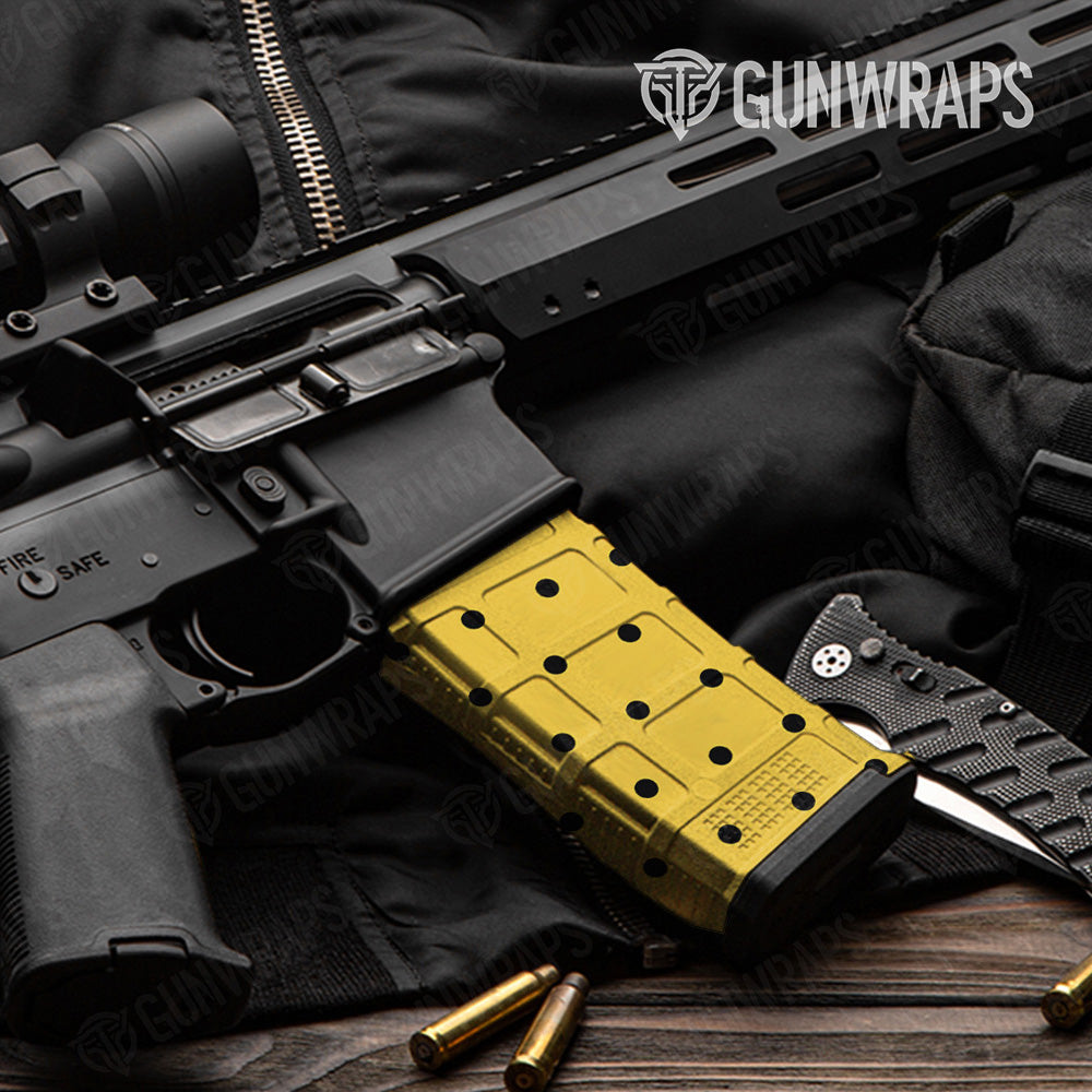 AR 15 Mag Dotted Sunflower Gun Skin Vinyl Wrap