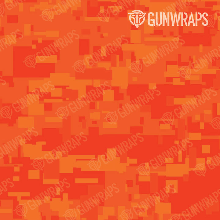 AR 15 Mag Digital Elite Orange Camo Gun Skin Vinyl Wrap