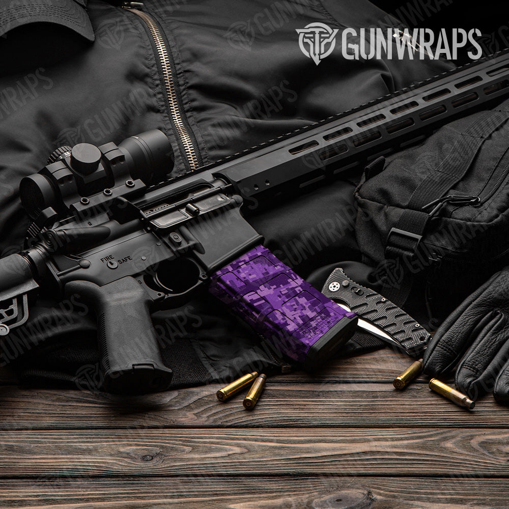 AR 15 Mag Digital Elite Purple Camo Gun Skin Vinyl Wrap Online Hot Sale