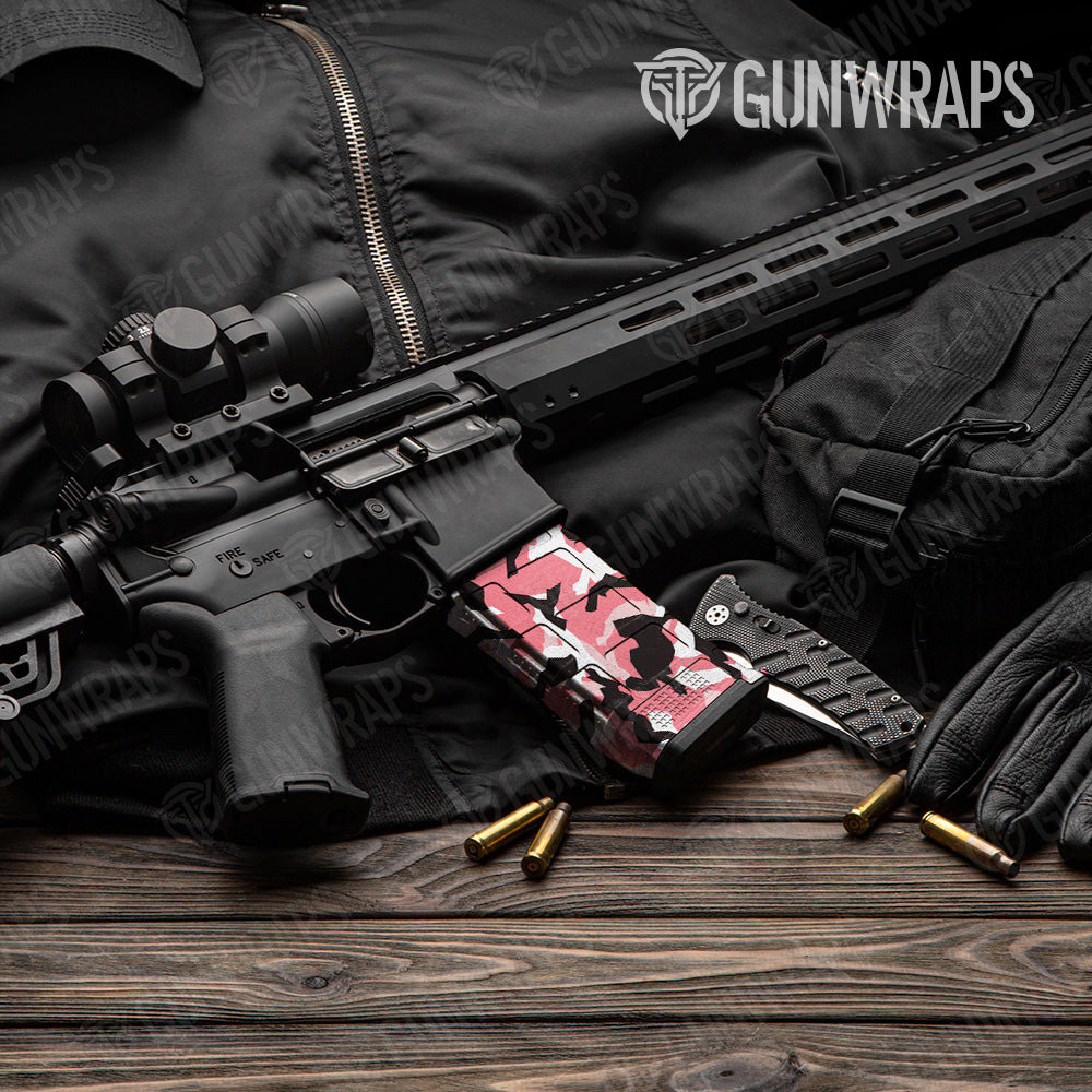 AR 15 Mag Erratic Pink Camo Gun Skin Vinyl Wrap Discount