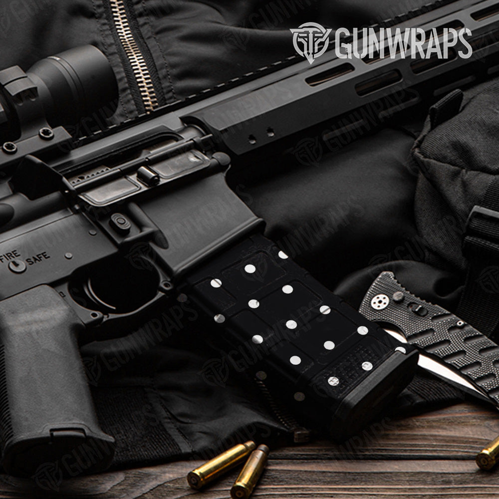 AR 15 Mag Dotted Black Gun Skin Vinyl Wrap Fashion