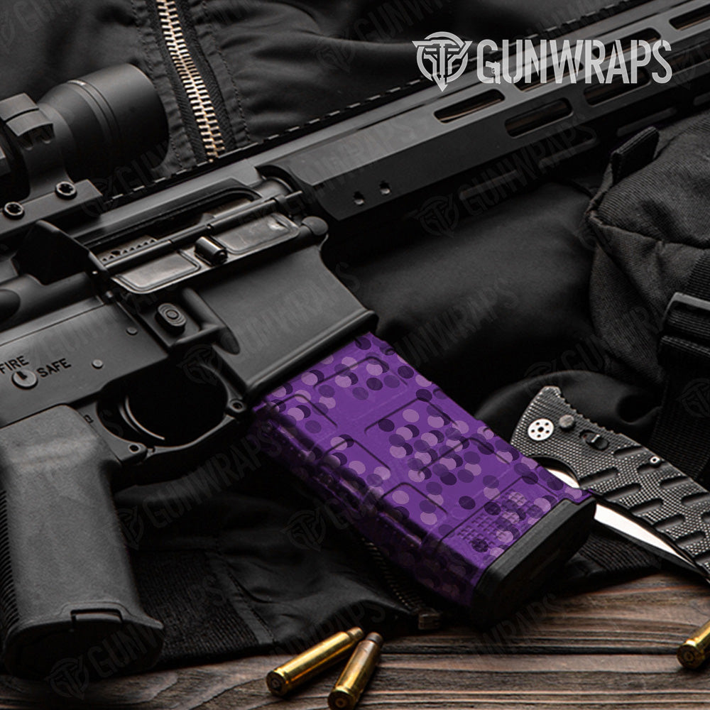 AR 15 Mag Eclipse Camo Elite Purple Gun Skin Vinyl Wrap