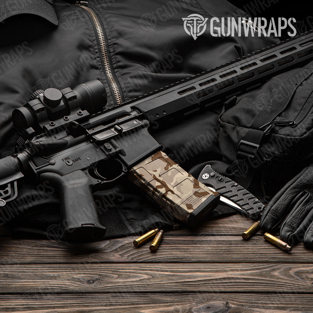 AR 15 Mag Erratic Desert Camo Gun Skin Vinyl Wrap
