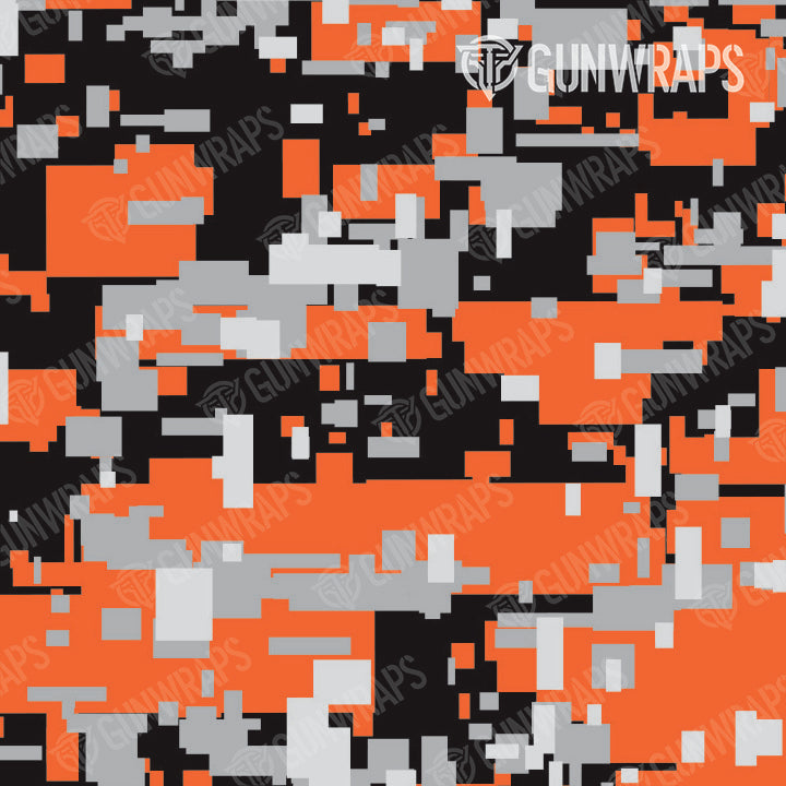 AR 15 Mag Digital Orange Tiger Camo Gun Skin Vinyl Wrap