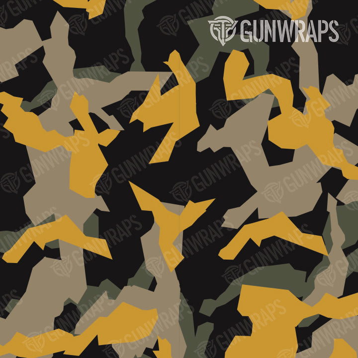 AR 15 Mag Erratic Militant Yellow Camo Gun Skin Vinyl Wrap