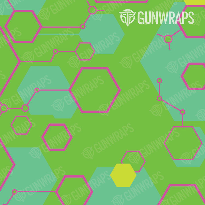 AR 15 Mag Hex DNA Magenta Lime Gun Skin Vinyl Wrap