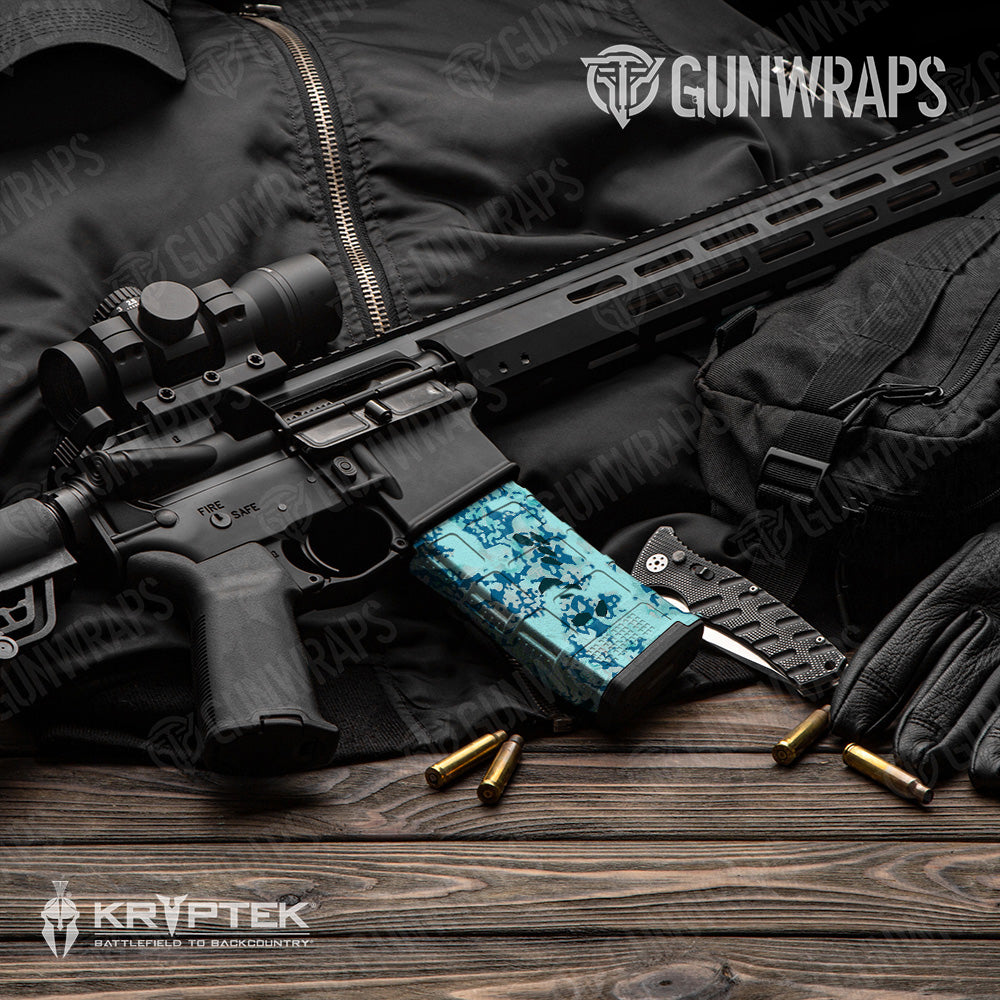 AR 15 Mag Kryptek Obskura Glacier Camo Gun Skin Vinyl Wrap