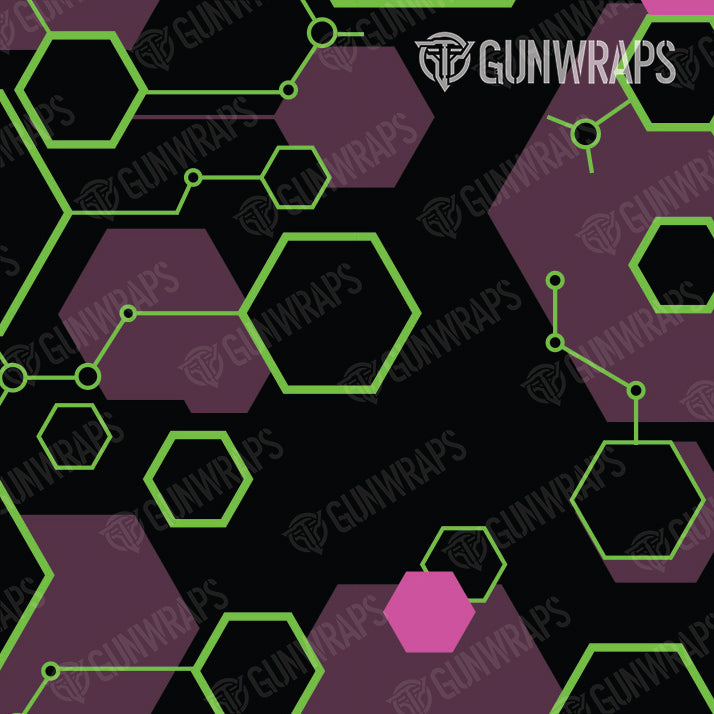 AR 15 Mag Hex DNA Neon Night Gun Skin Vinyl Wrap