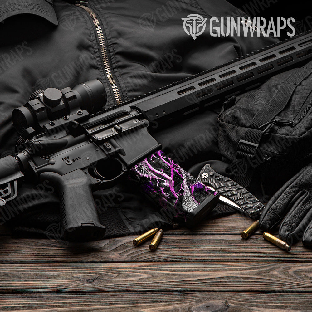 AR 15 Mag Nature Pink Voodoo Camo Gun Skin Vinyl Wrap
