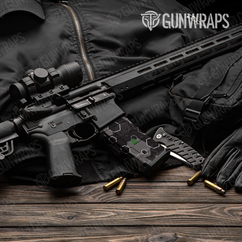 AR 15 Mag Hex DNA Green Gun Skin Vinyl Wrap