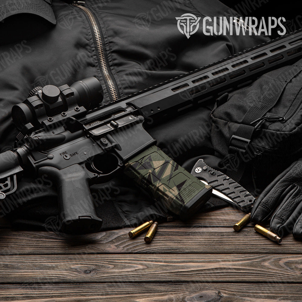 AR 15 Mag Sharp Militant Charcoal Camo Gun Skin Vinyl Wrap on Sale