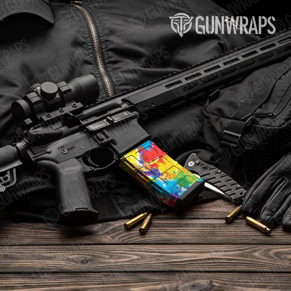 AR 15 Mag Tie Dye Classic Gun Skin Vinyl Wrap