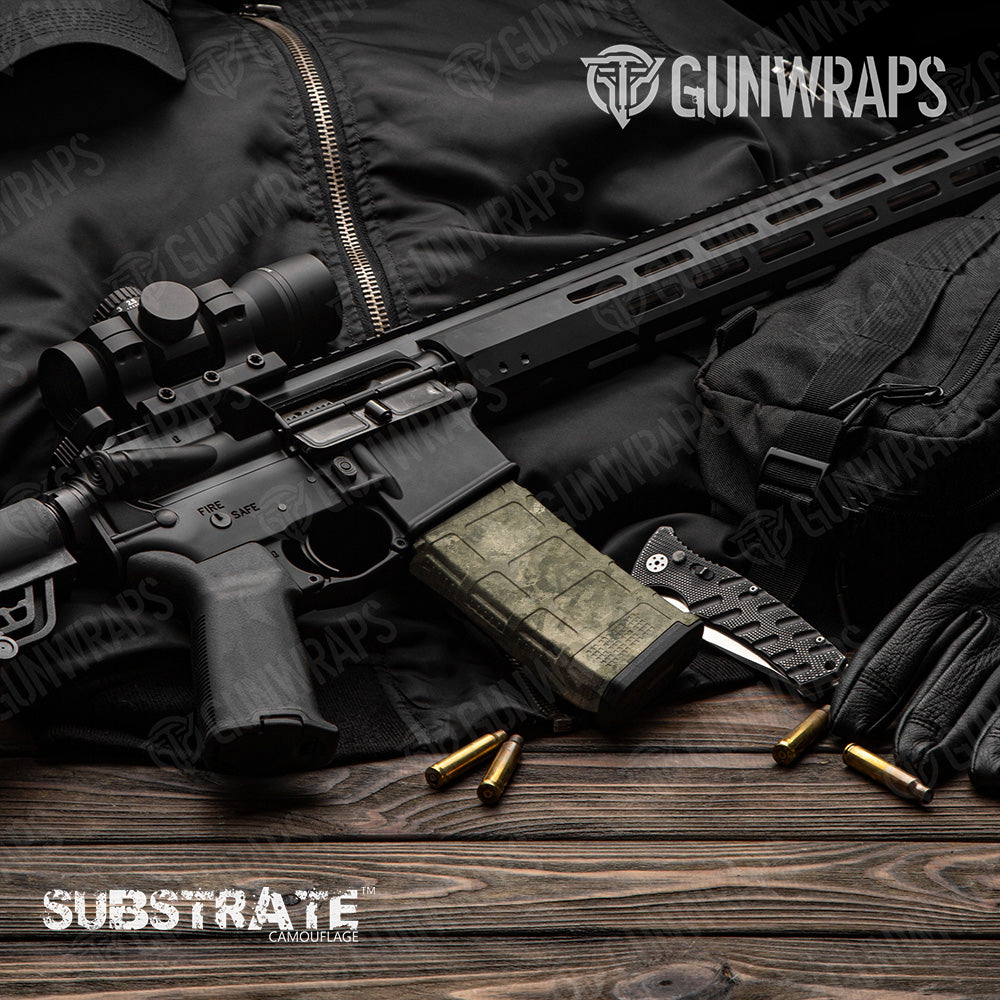 AR 15 Mag Substrate Sandstone Camo Gun Skin Vinyl Wrap Film