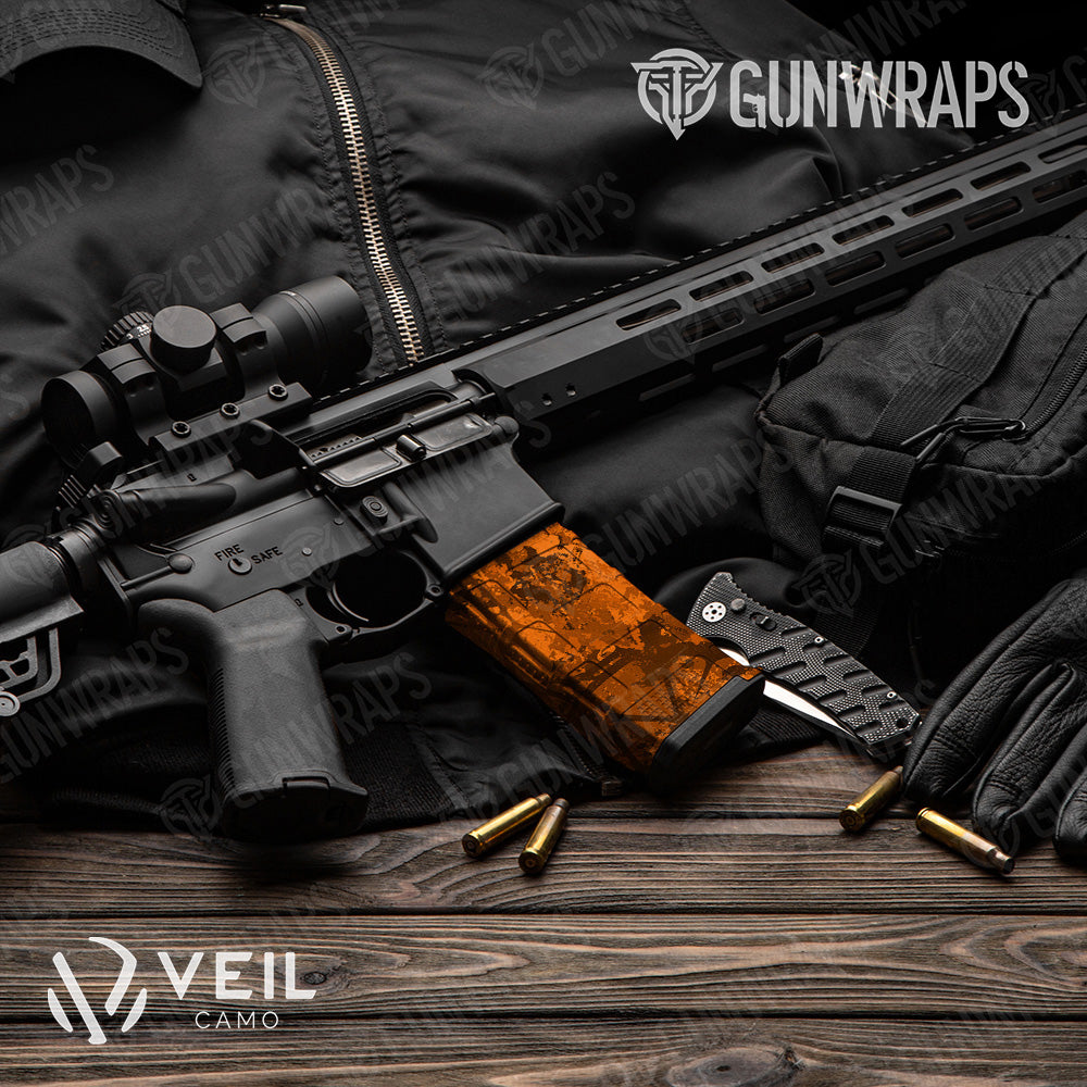 AR 15 Mag Veil Stoke Blaze Camo Gun Skin Vinyl Wrap