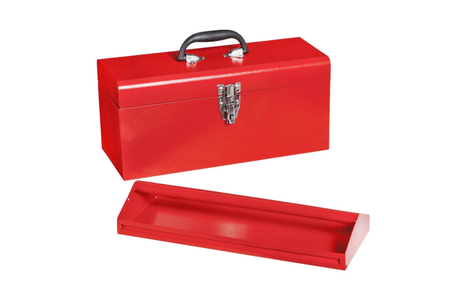 17″ Red Steel Tool Box with Tray