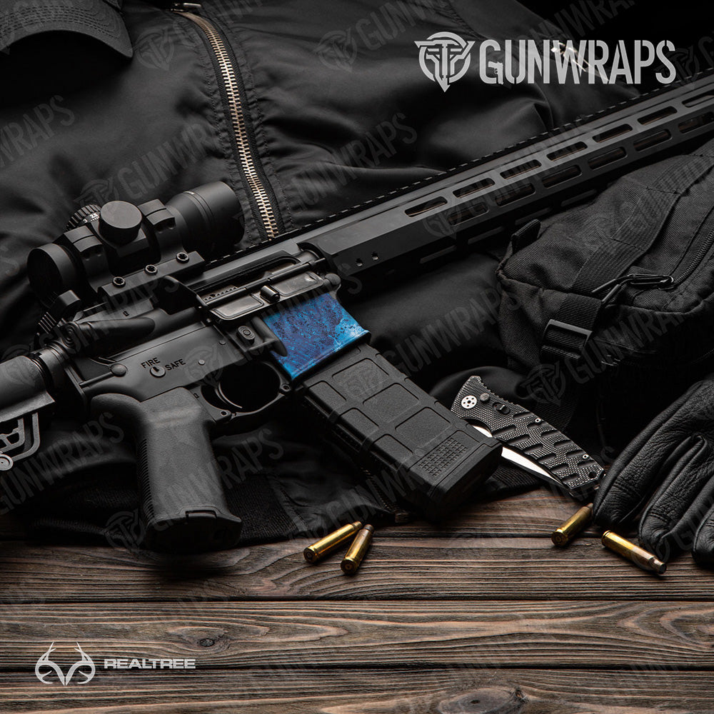 AR 15 Mag Well Realtree XTREME Dark Blue Camo Gun Skin Vinyl Wrap Discount