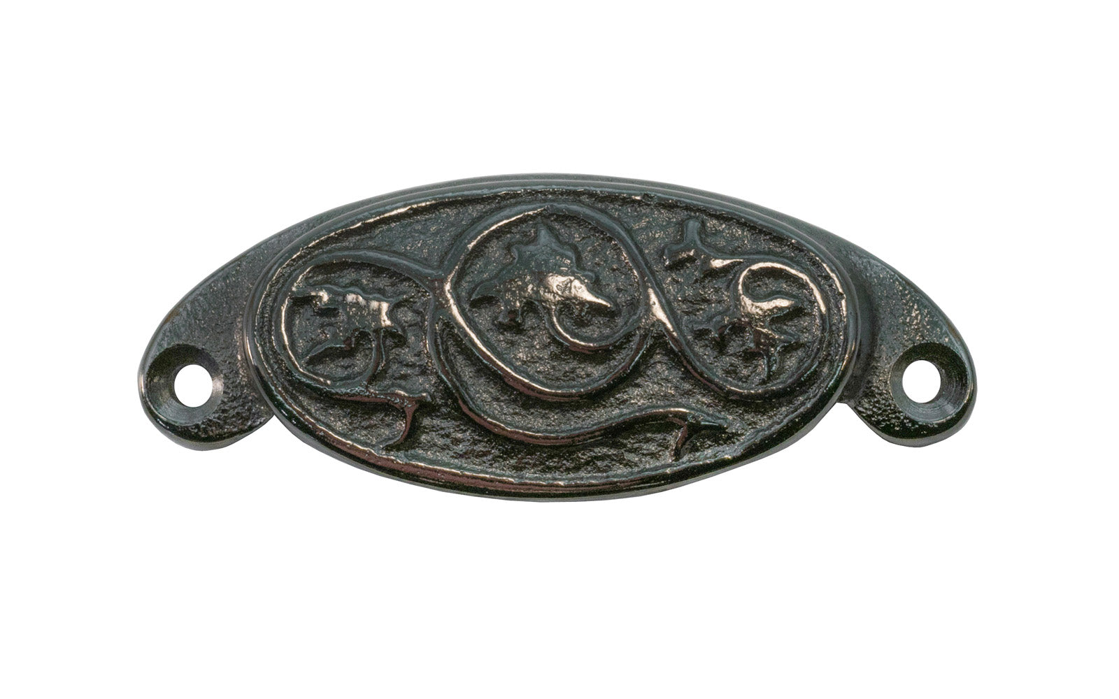 Cast Iron “Ivy” Bin Pull – 3″ on Centers