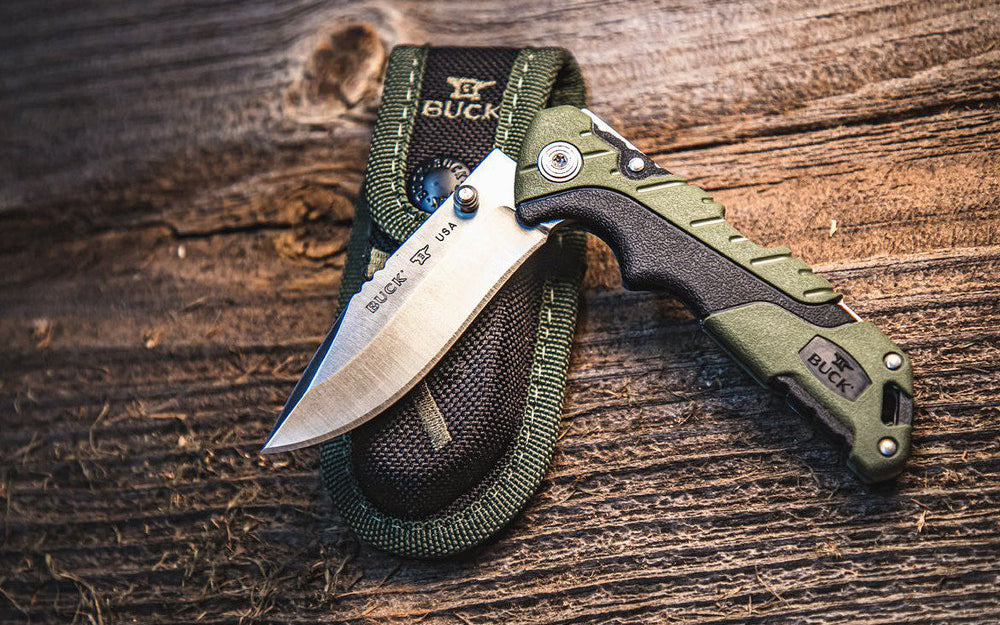 Buck Knives 661 Pursuit, Small Folding Knife – Green