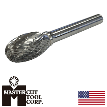 MasterCut SE-5DC Egg Shape Rotary Carbide Burr 1/2″ O.D. (SE-5DC)