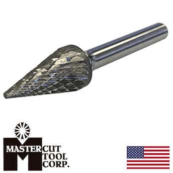 MasterCut SM-4DC Pointed Cone Rotary Carbide Burr 3/8″ O.D. (SM-4DC)