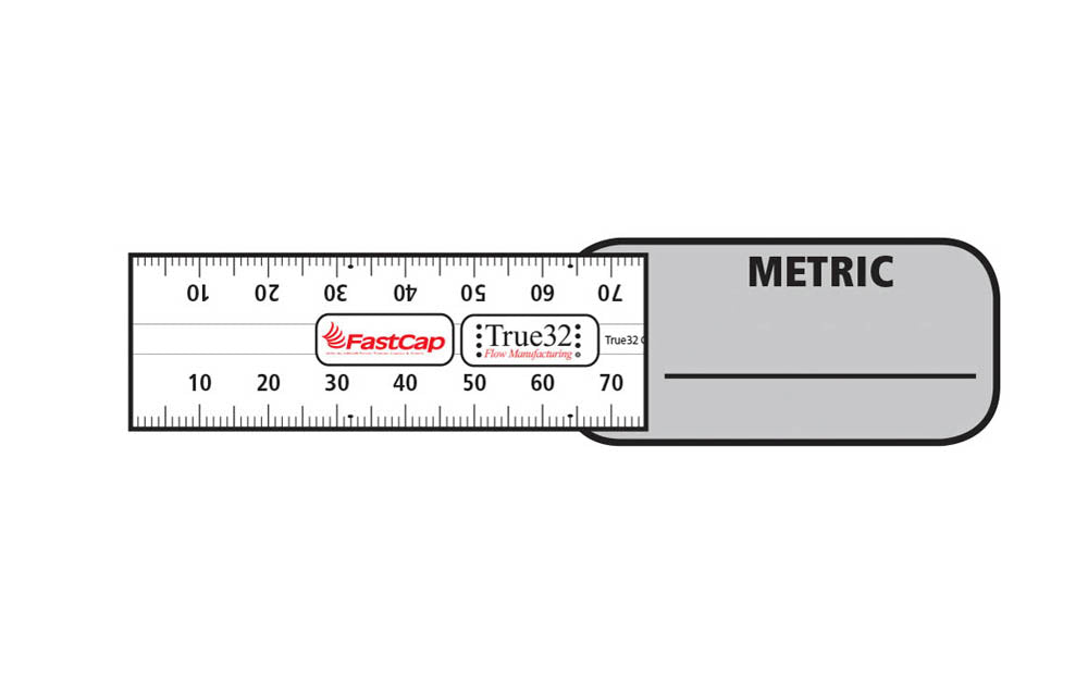 FastCap 5 M FlatBack Metric Tape Measure ~ Metric Reverse