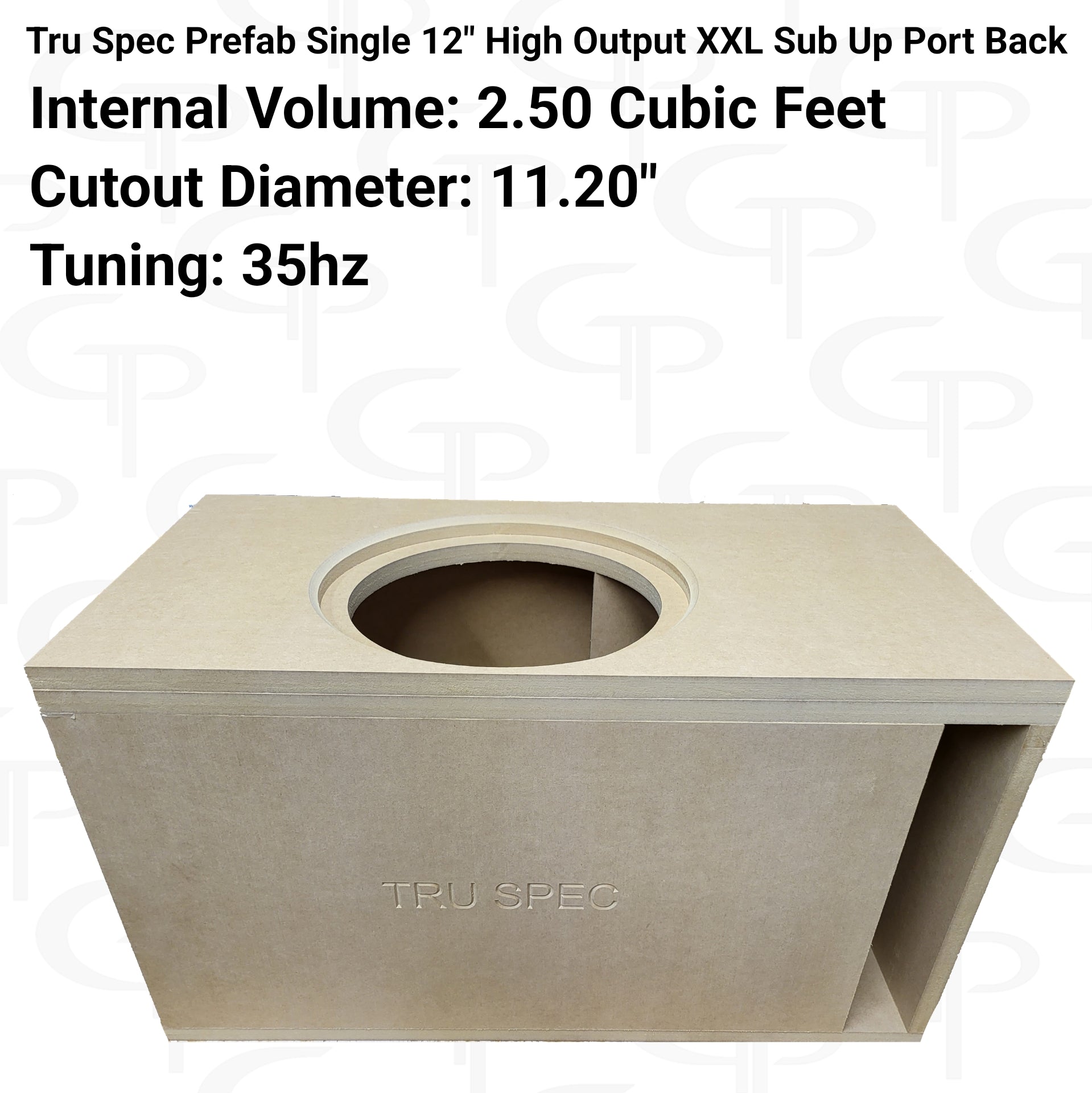 TRU SPEC Prefab Single 12″ High Output XXL Sub Up Port Back Subwoofer Enclosure