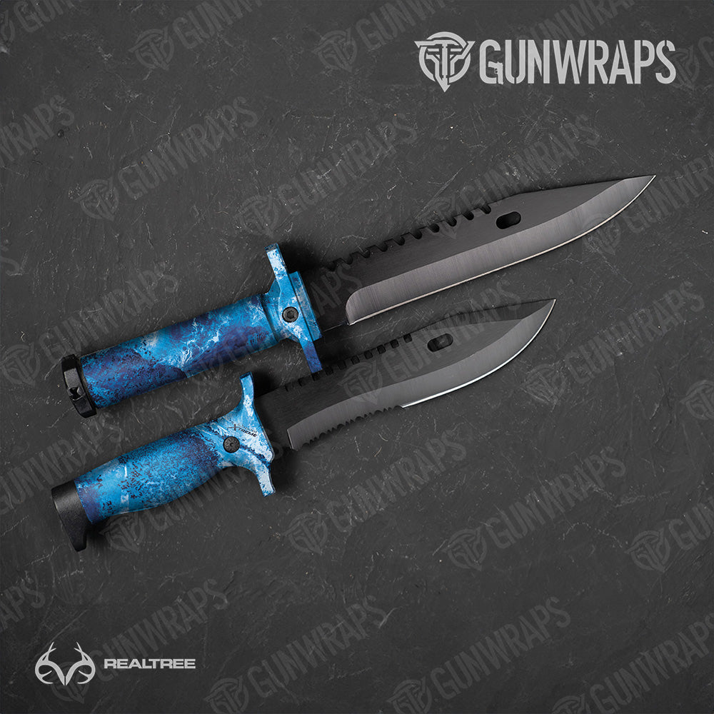 Knife Realtree XTREME Dark Blue Camo Gear Skin Vinyl Wrap Online