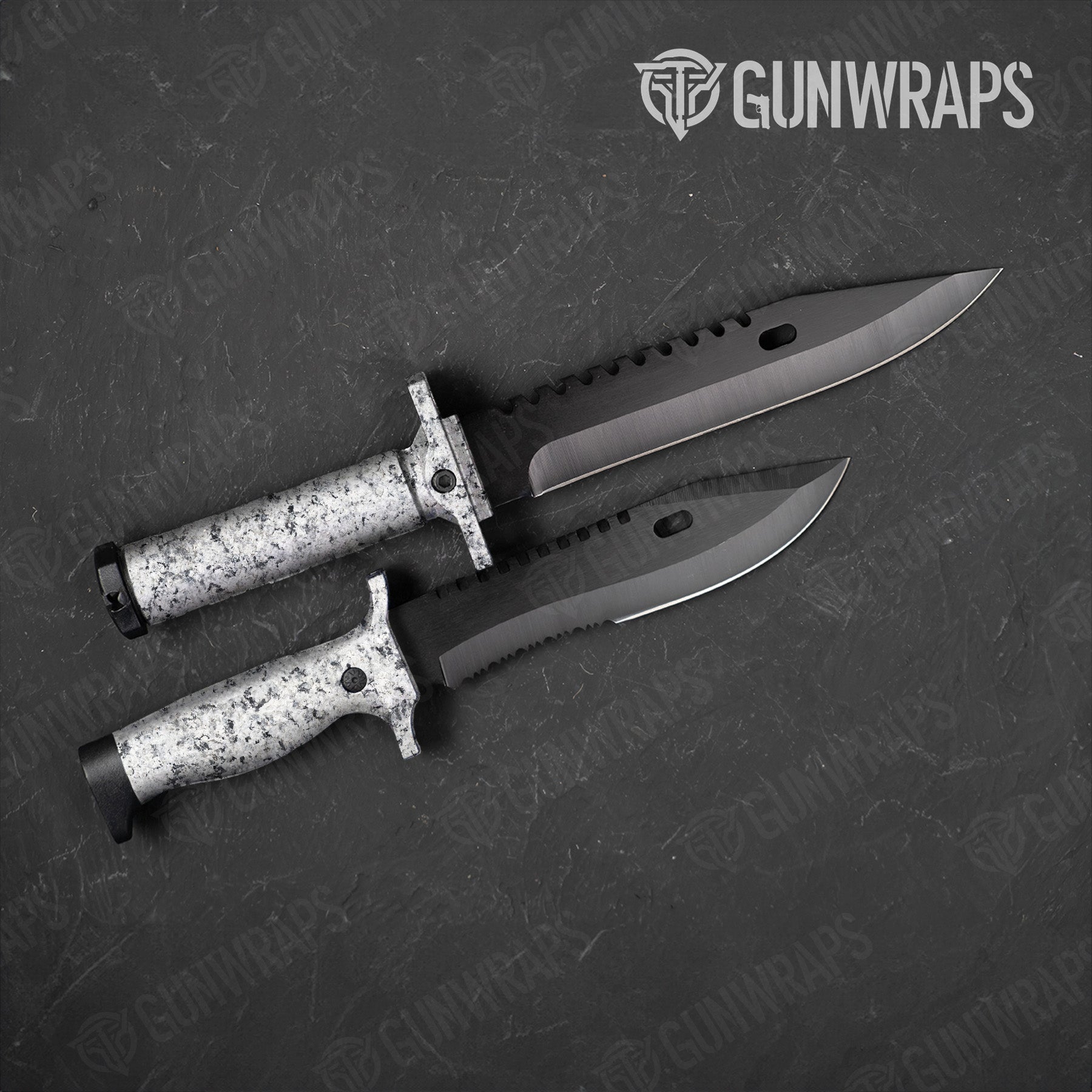 Knife Stone Arctic White Granite Gear Skin Vinyl Wrap