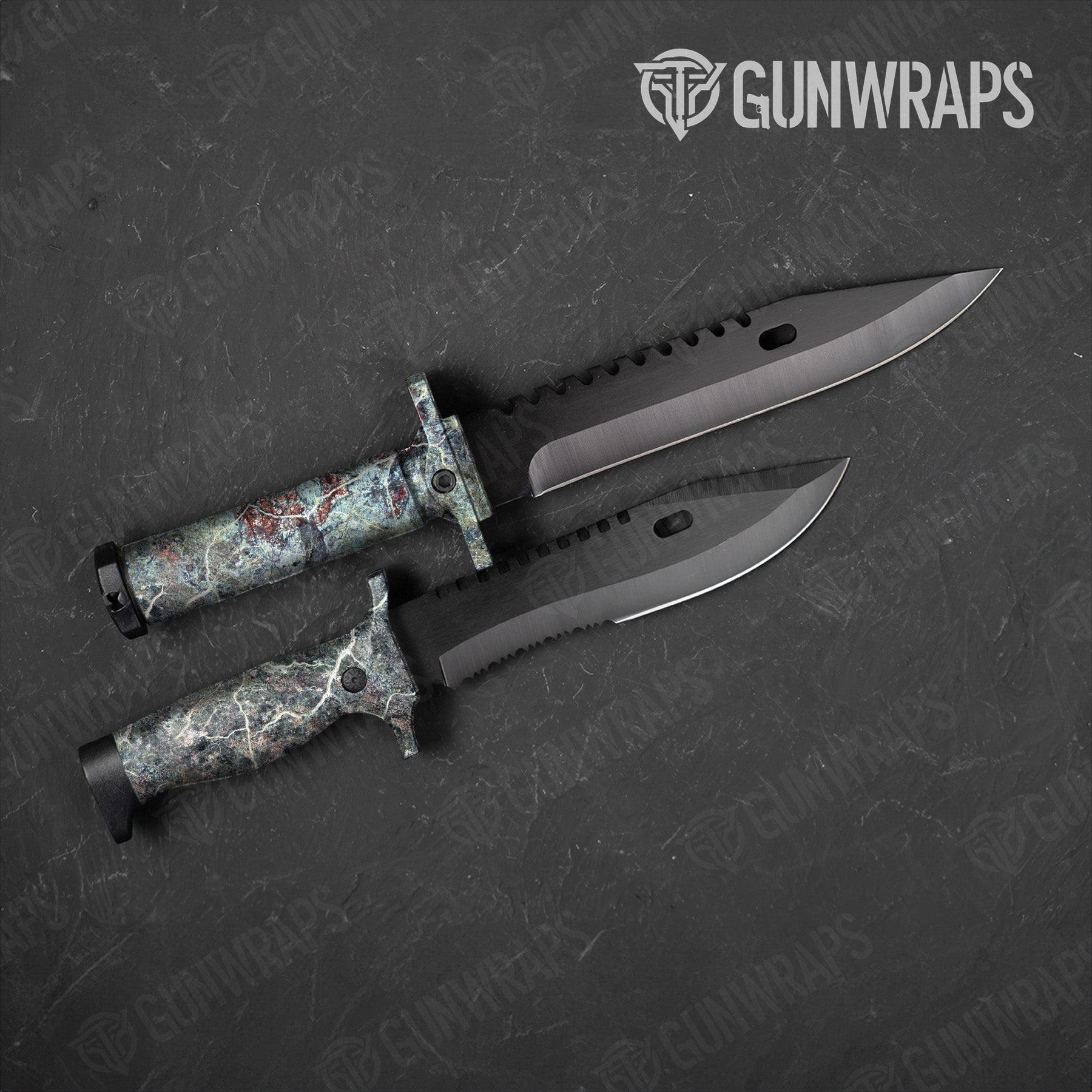 Knife Stone Emperador Rose Marble Gear Skin Vinyl Wrap