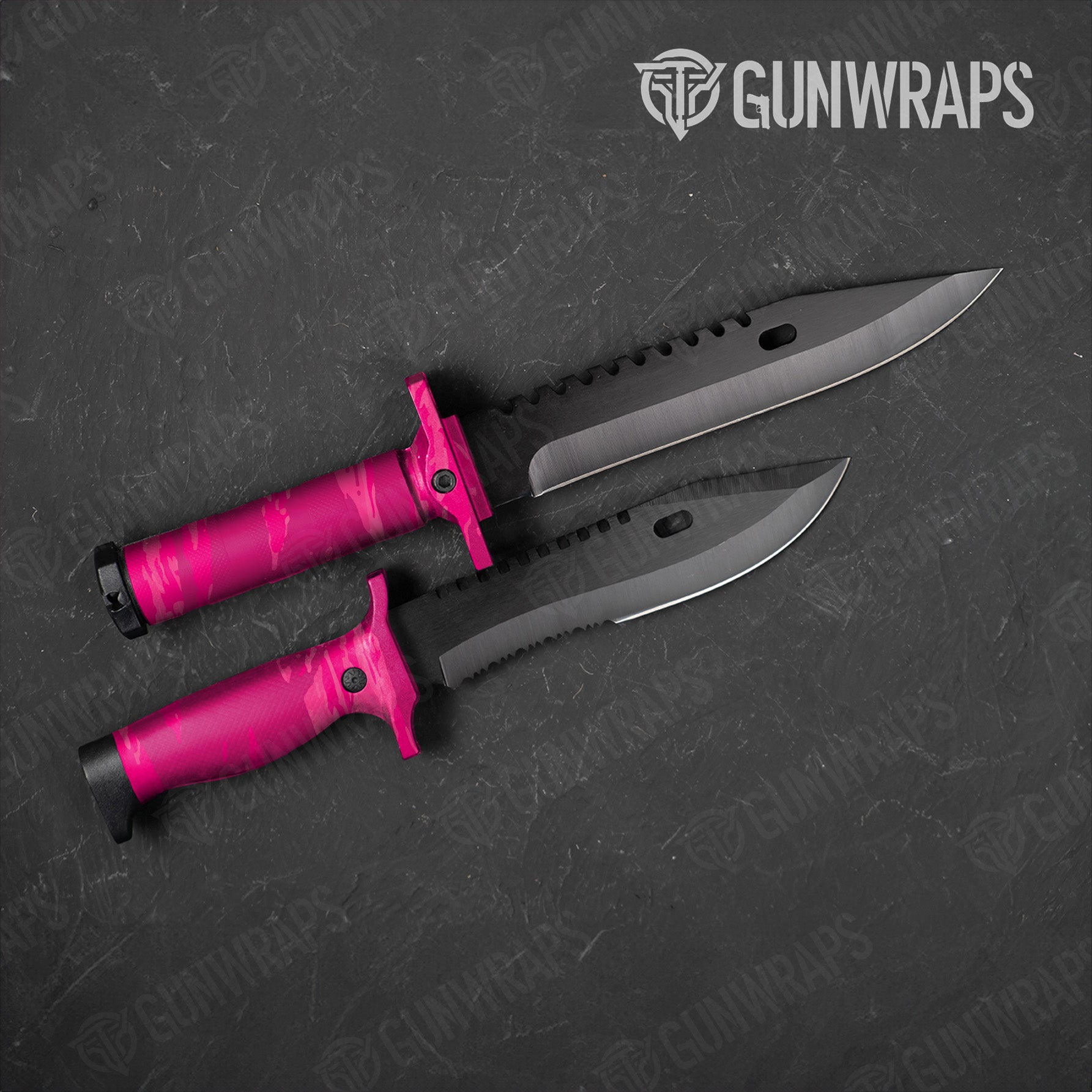 Knife Vietnam Tiger Stripe Elite Magenta Gun Skin Vinyl Wrap